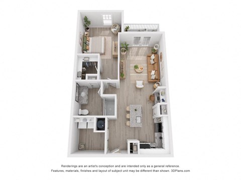 a 1 bedroom floor plan  villa vineyards apartments
